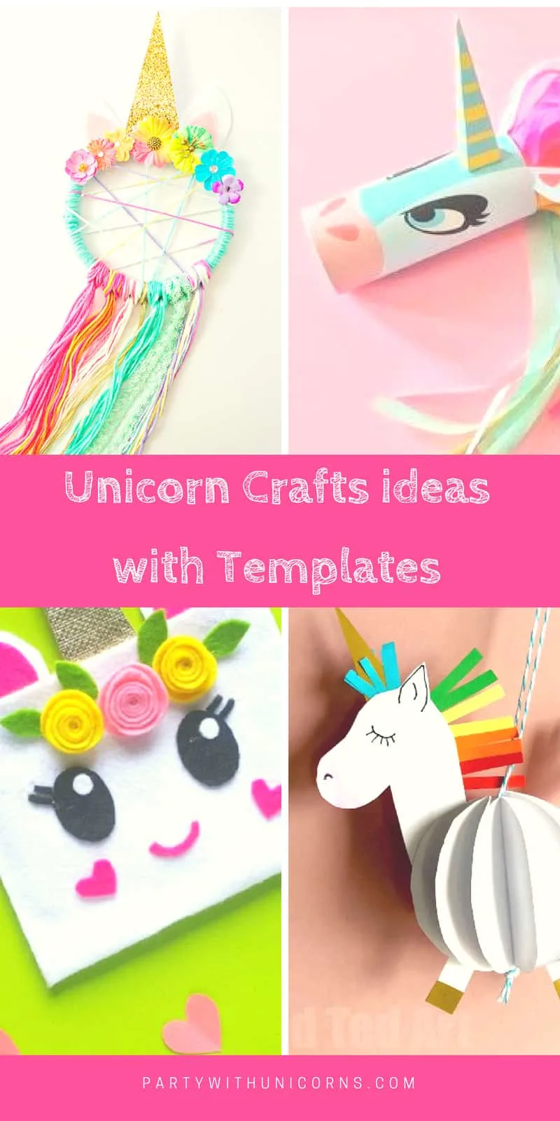 Unicorn Crafts *Free Templates * Party with Unicorns
