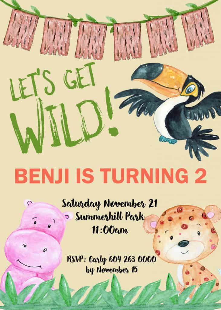 Jungle Party Invitation