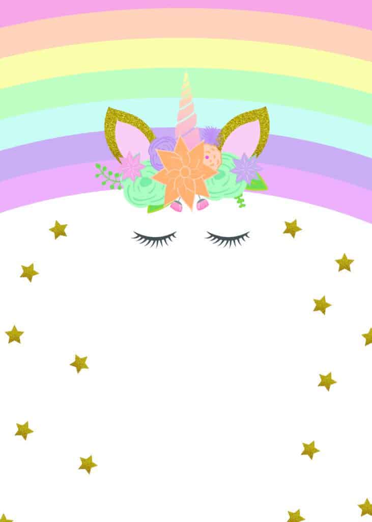 unicorn party invitations to print