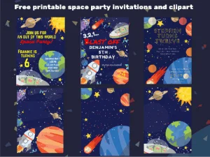 Space Party Invitations