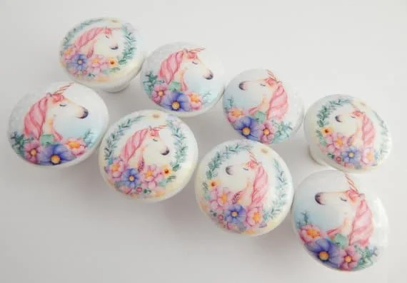 Custom Unicorn Dresser Knobs