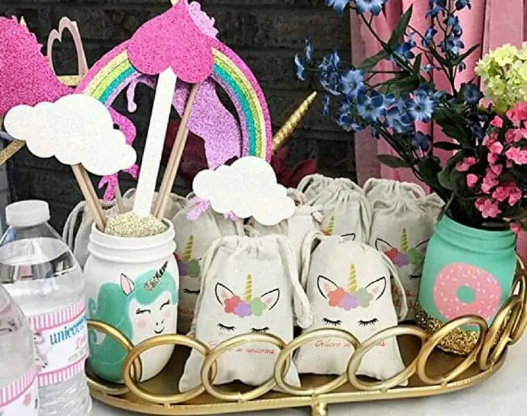 14 bags UNICORN party favors to paint.Creative.GIRLS birthday.  DIY.Developmental