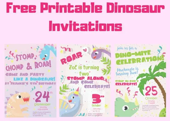 Free Dinosaur Invitations