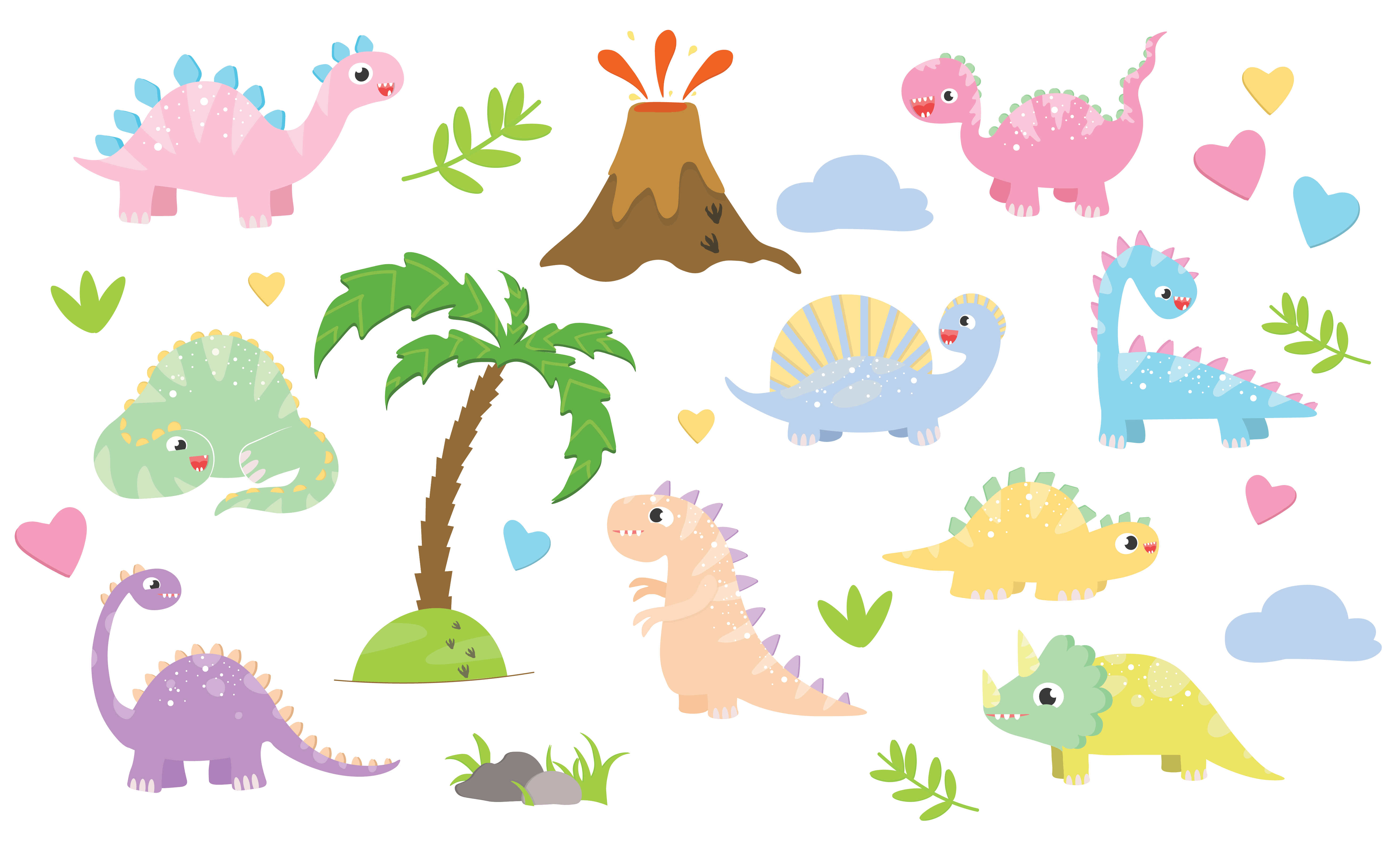 Dinosaur Clipart Svg Png Dinosaur Digital Paper Pack Cute Baby My