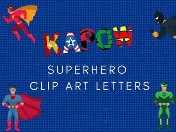 Superhero Clip Art Letters