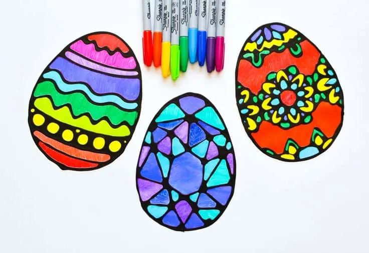 Stained Glass Easter Egg Suncatcher