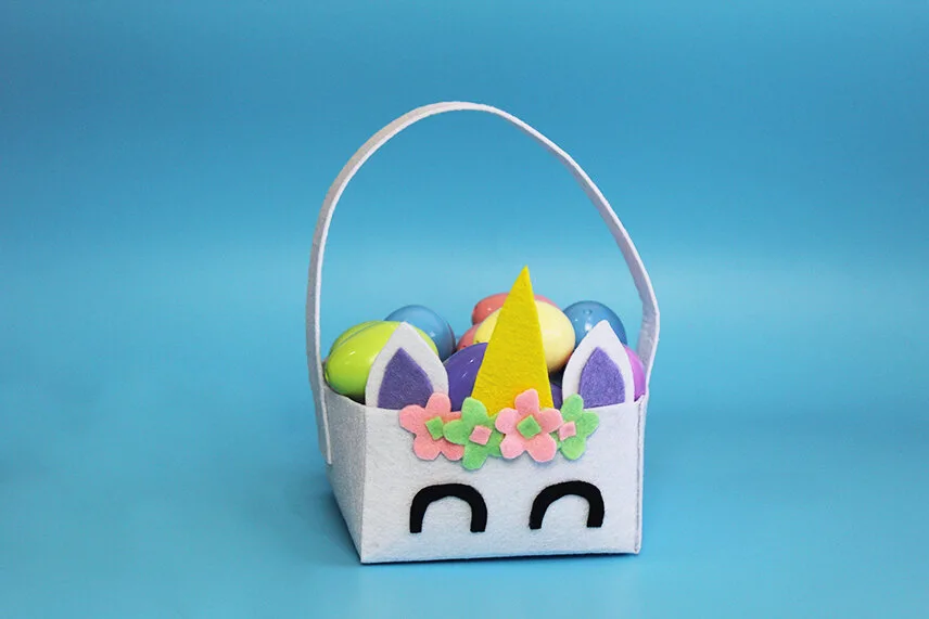 Unicorn Easter Basket Final Product