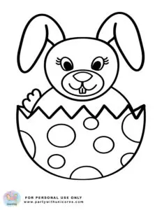 easter coloring sheet - Easter bunny and Egg
