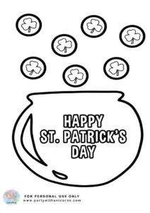 st patrick day coloring page 1