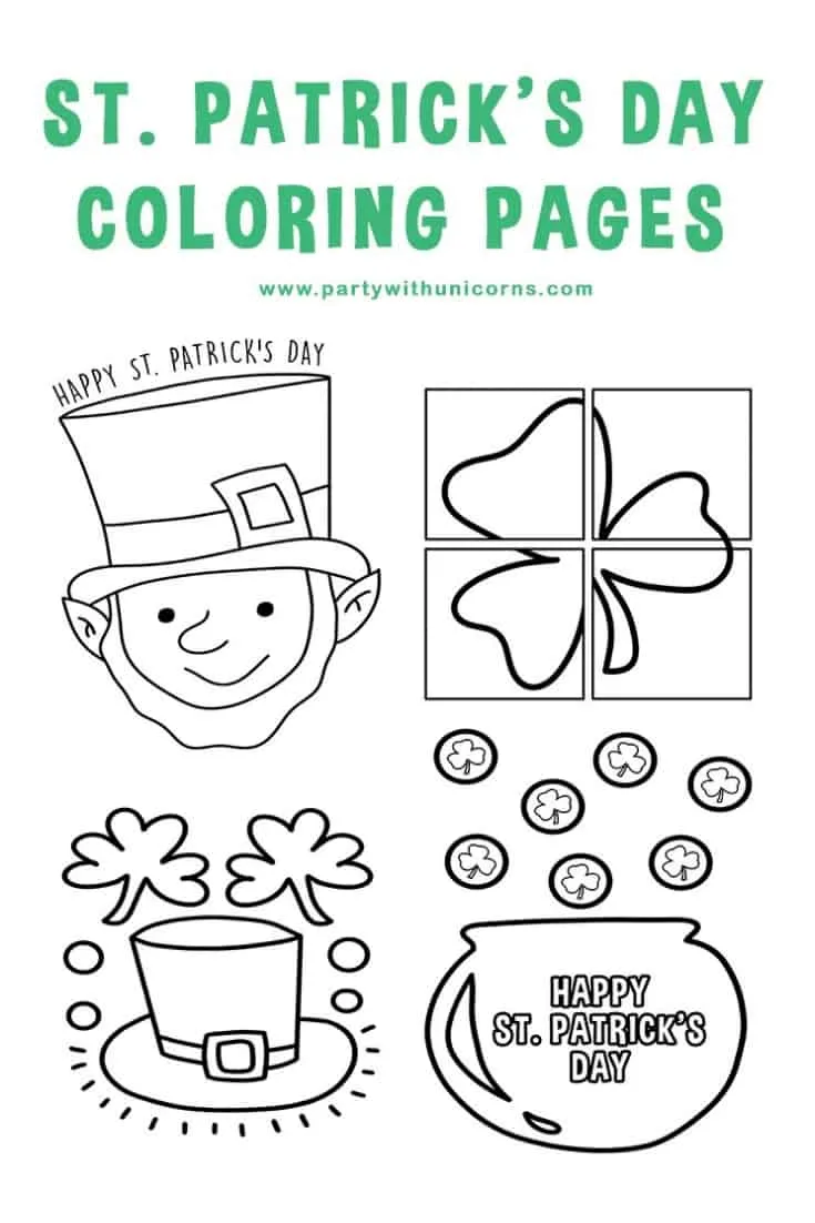 st patrick day coloring page cover image