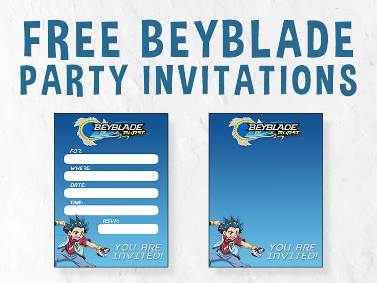 Free Printable Beyblade Invitations