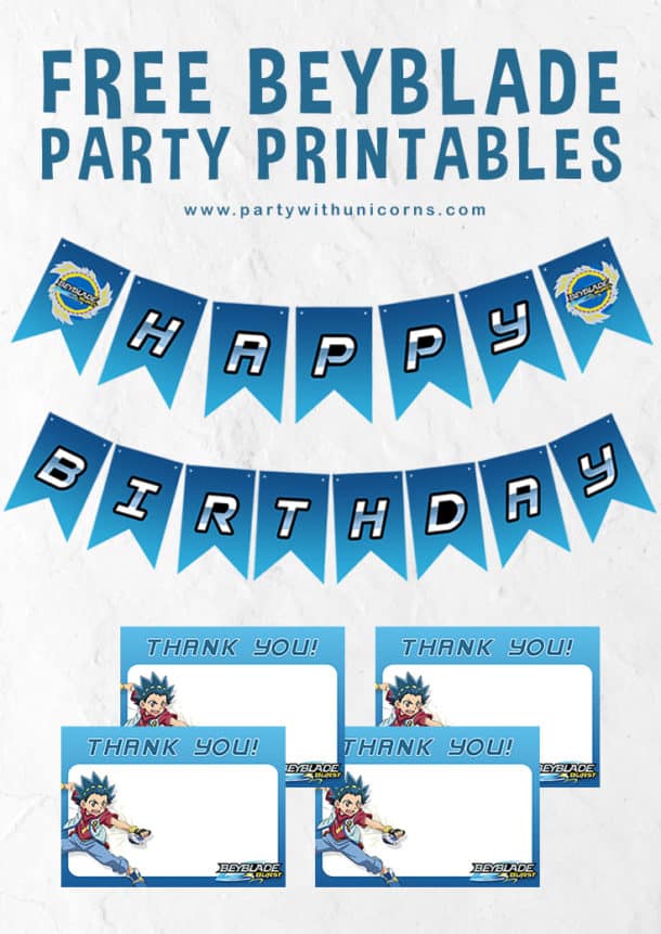 Beyblade Party Printables - Free Download - Party with Unicorns