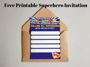 Superhero invitations