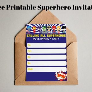 Superhero invitations