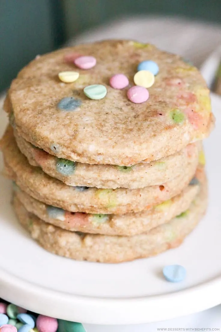 Healthy Easter Funfetti Shortbread Cookies