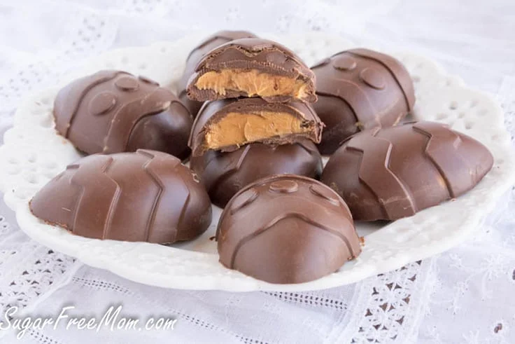 Sugar-Free Chocolate Peanut Butter Easter Eggs