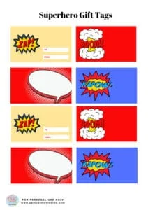 Superhero Clipart Gift Tage