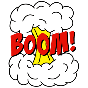 superhero action word clip art - boom