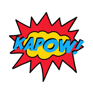 superhero action word clip art - kapow