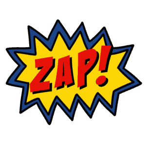 superhero action word clip art - zap