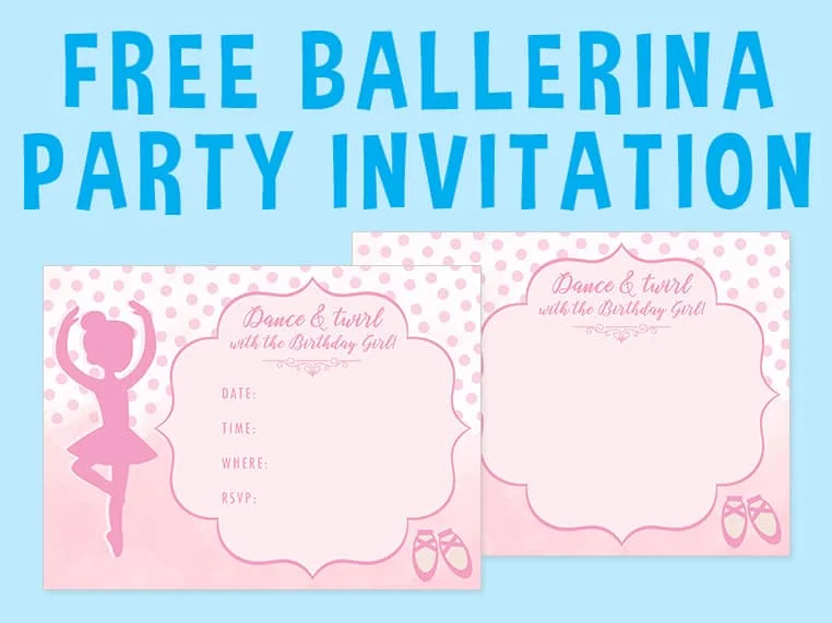 Ballerina Party Invitation Featured Image