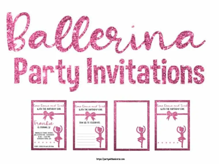 Ballerina Party Invite