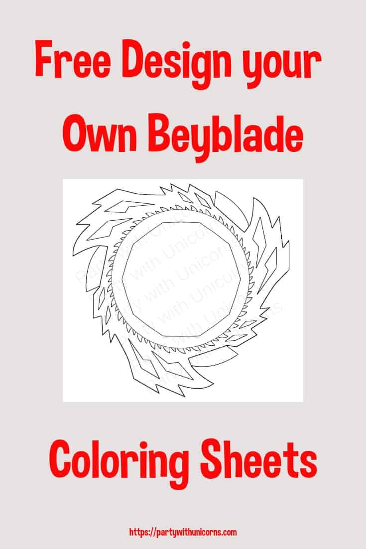 Beyblade Coloring Pages - Party with Unicorns