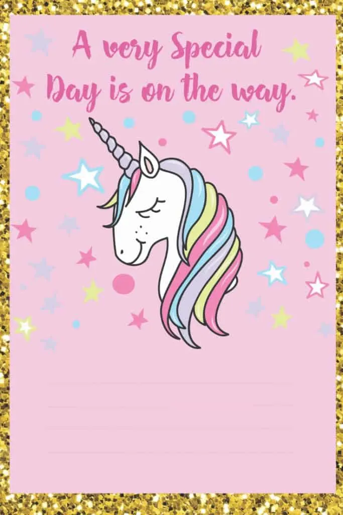 Free Printable Unicorn Rainbow Invitation Template Printable Unicorn 