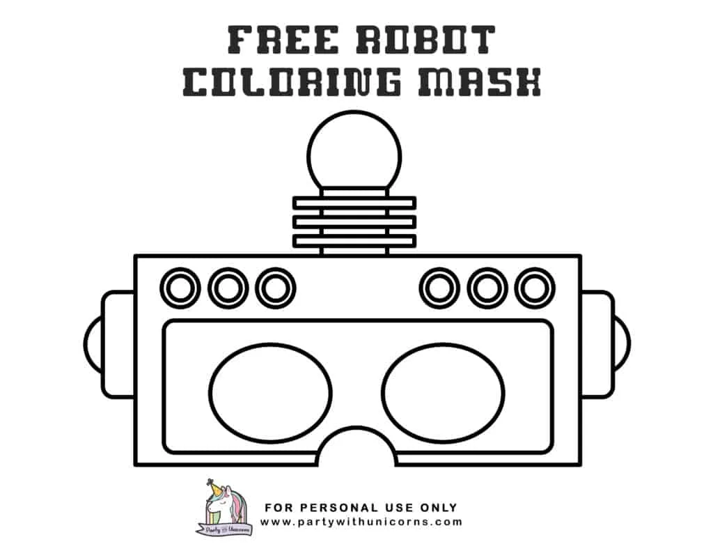 Robot Coloring Mask 4