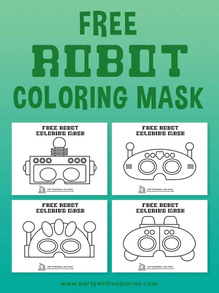 robot coloring pages coloring masks