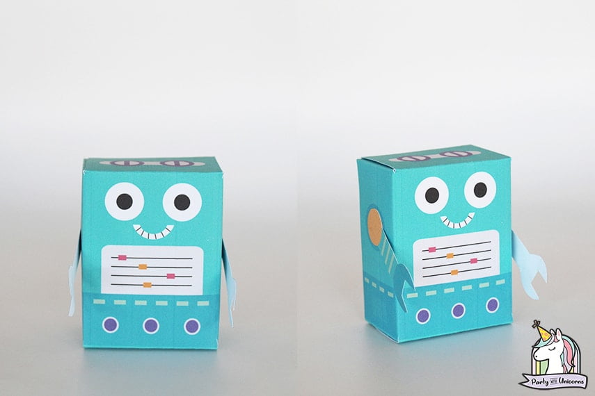 Robot Favor Box Finished Photo