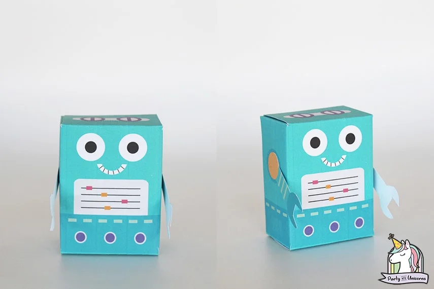 Robot Favor Box Finished Photo