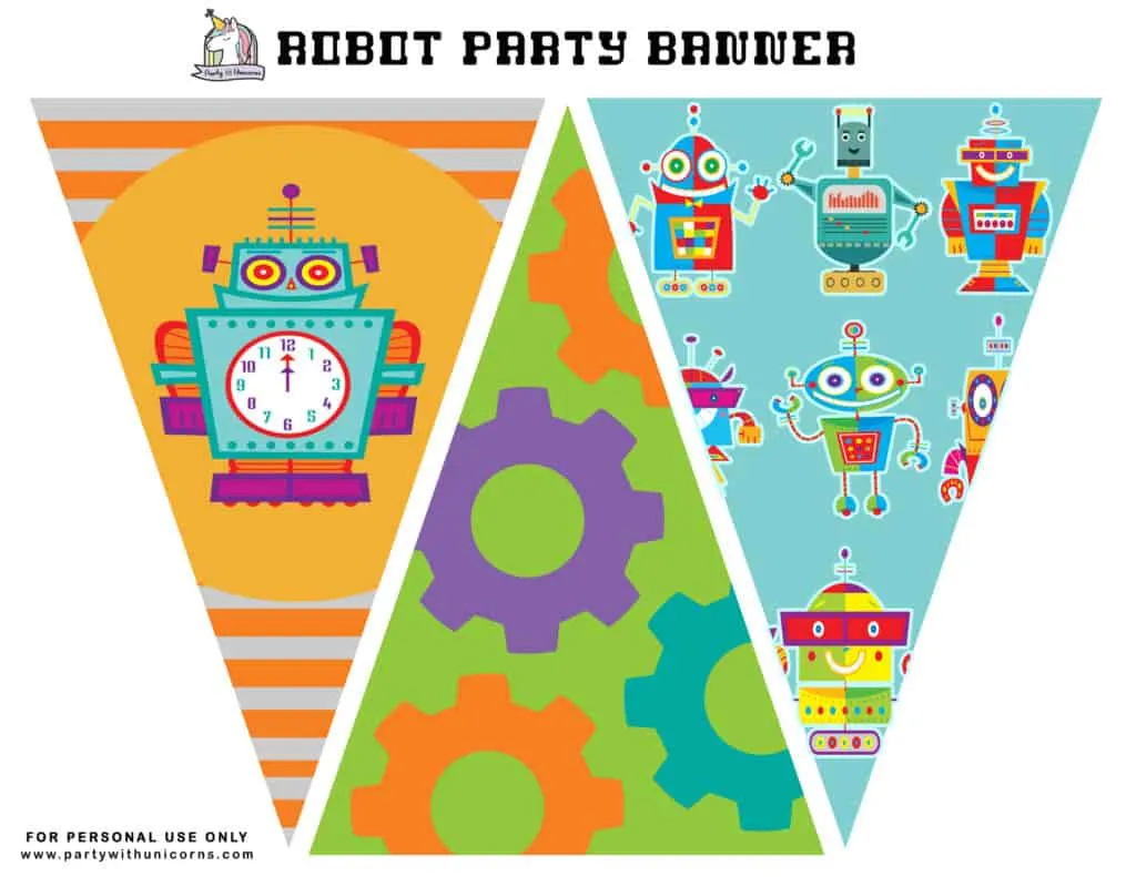 Robot Party Banner