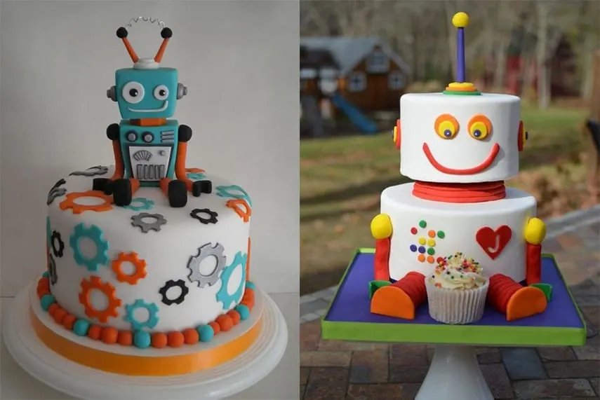 Robot Party Cakes