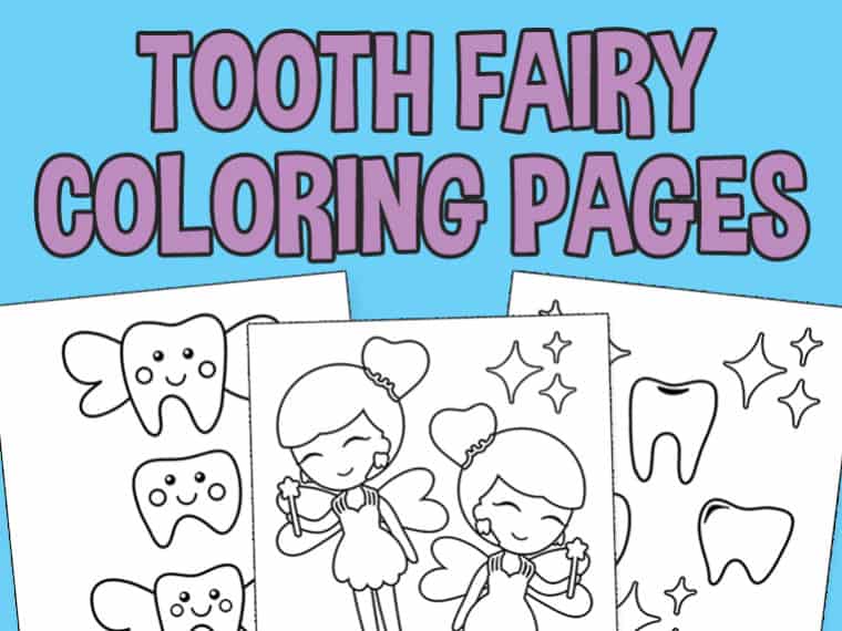 Tooth Fairy Coloring Page Featured Image