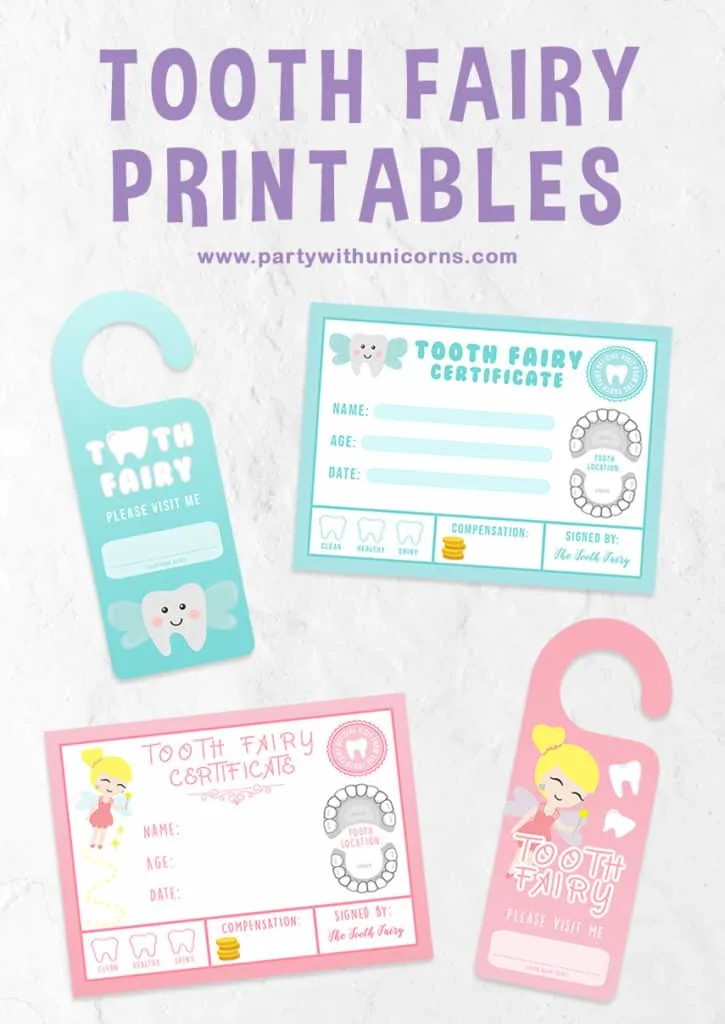 Tooth Fairy Free Printables Party With Unicorns Beyblade Roblox Cake Paw Patrol