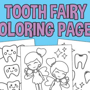 Free Printable tooth fairy coloring pages