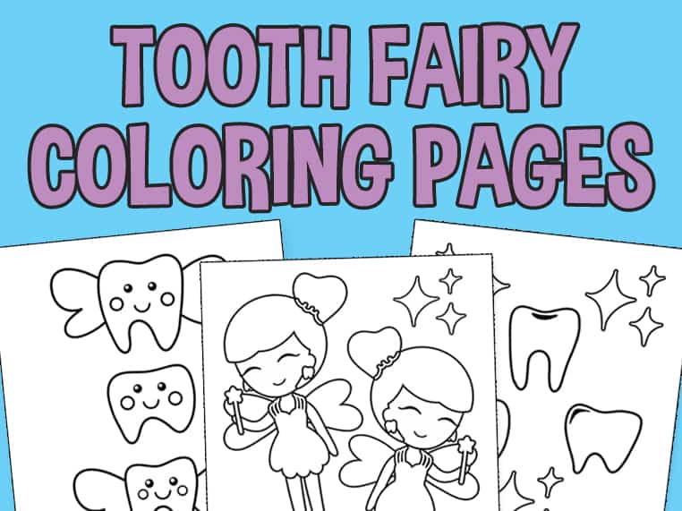 Free Printable tooth fairy coloring pages