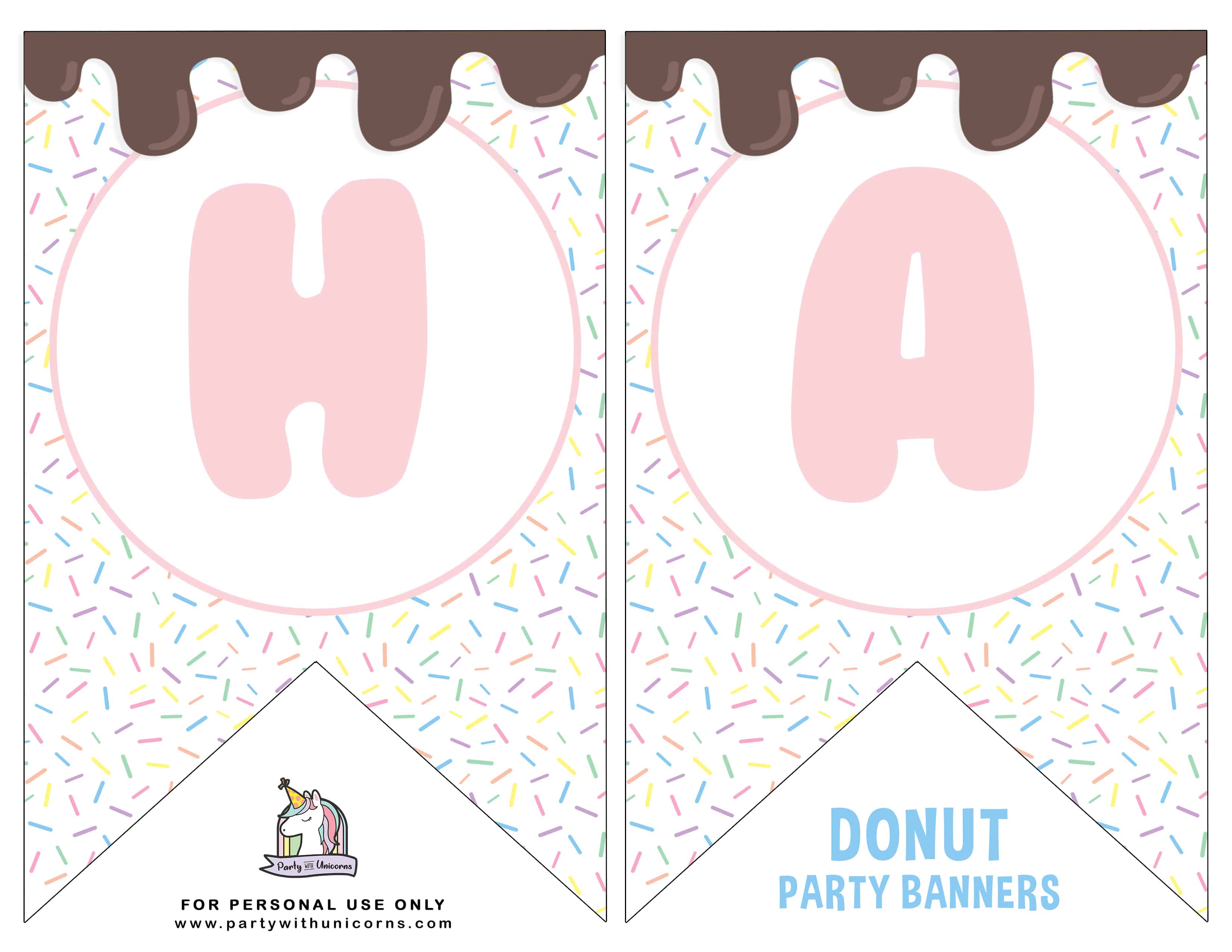 Donut Printables Free Download Party with Unicorns Donut Printables Free Download Party with Unicorns
