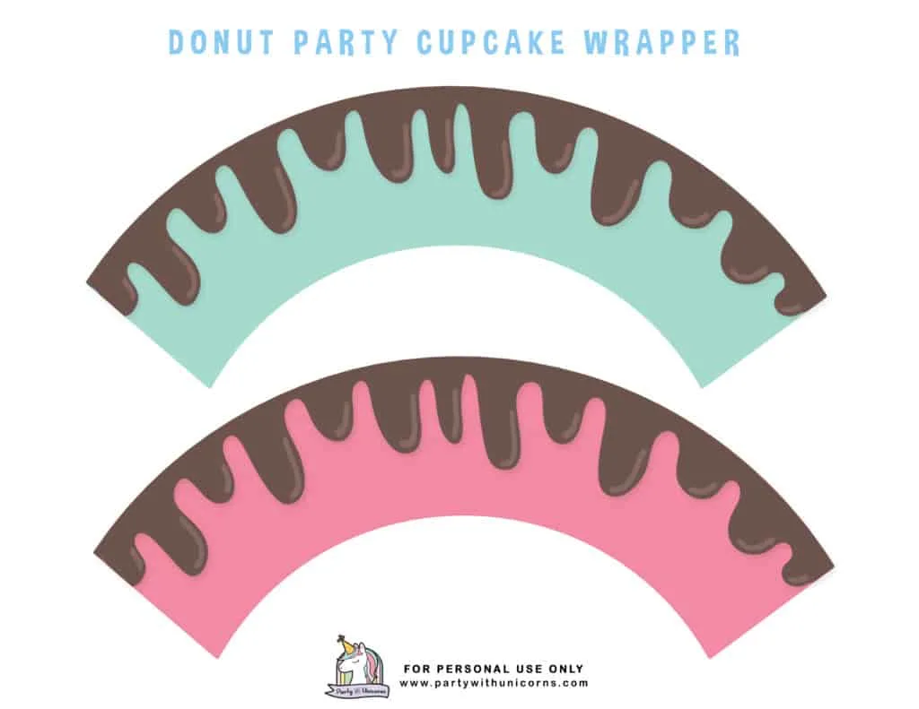 DONUT PARTY CUPCAKE WRAPPER PAGE 1