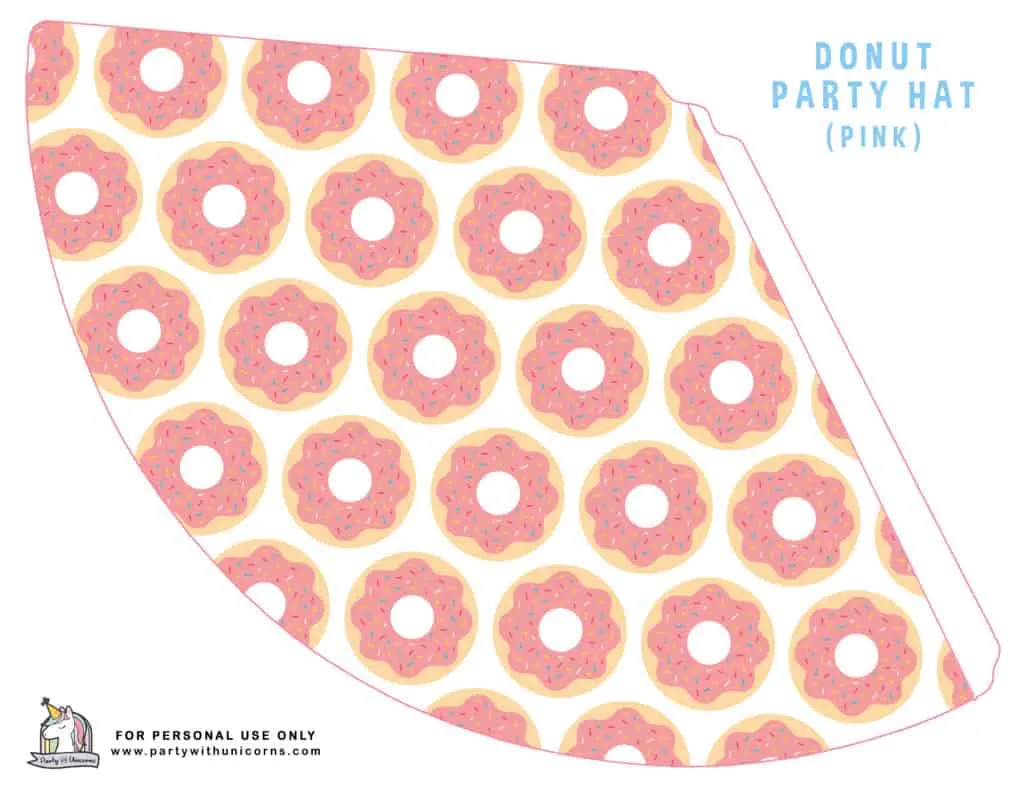 DONUT PARTY HAT - PINK
