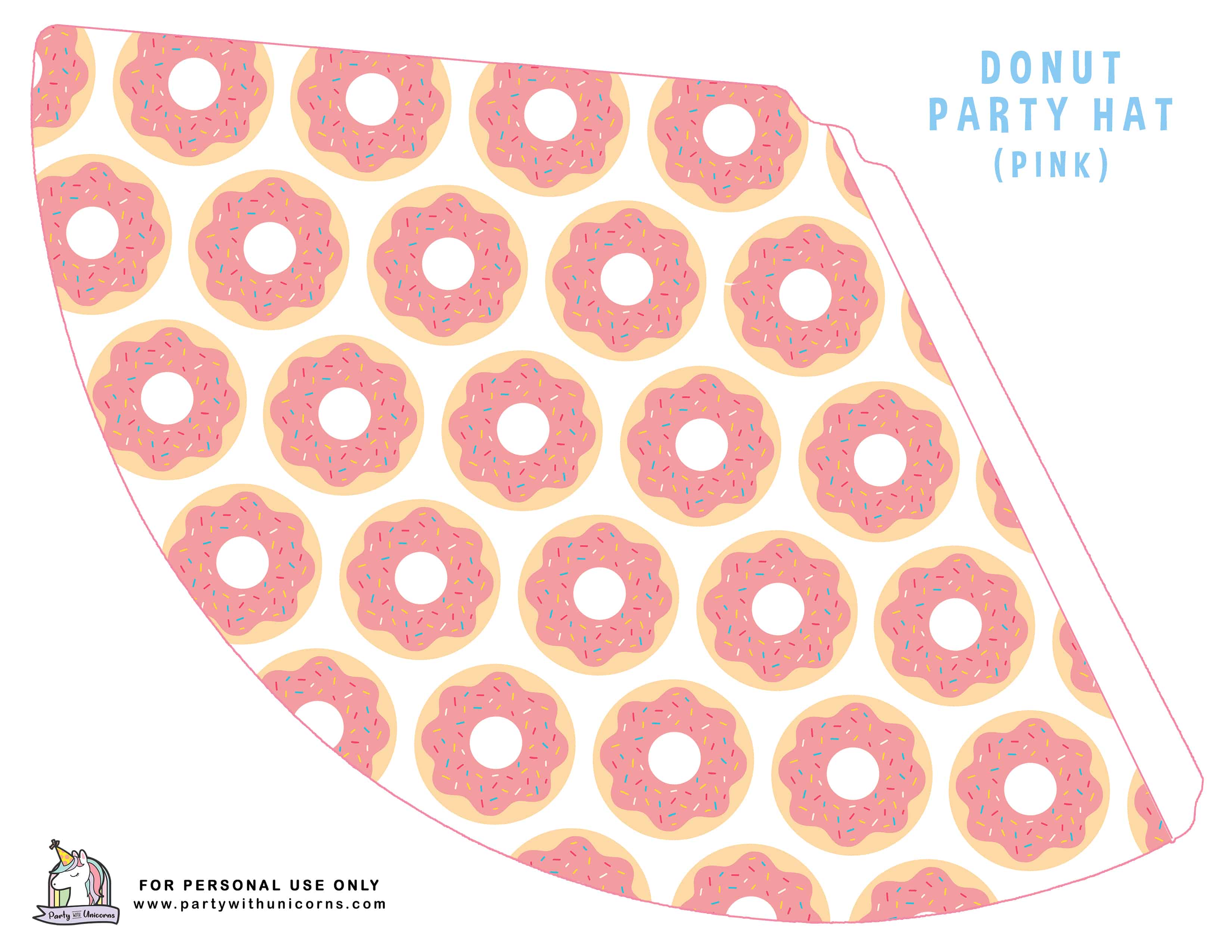 Donut Printables Free Download Party with Unicorns Donut Printables Free Download Party with Unicorns