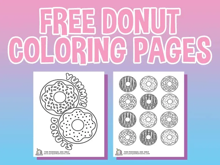 Donut Coloring Page Featured Image