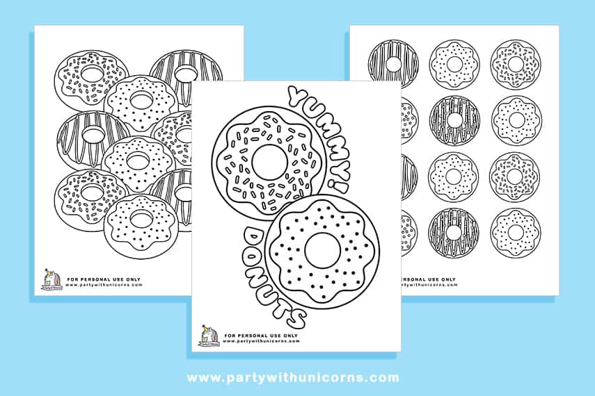 Donut Coloring Pages