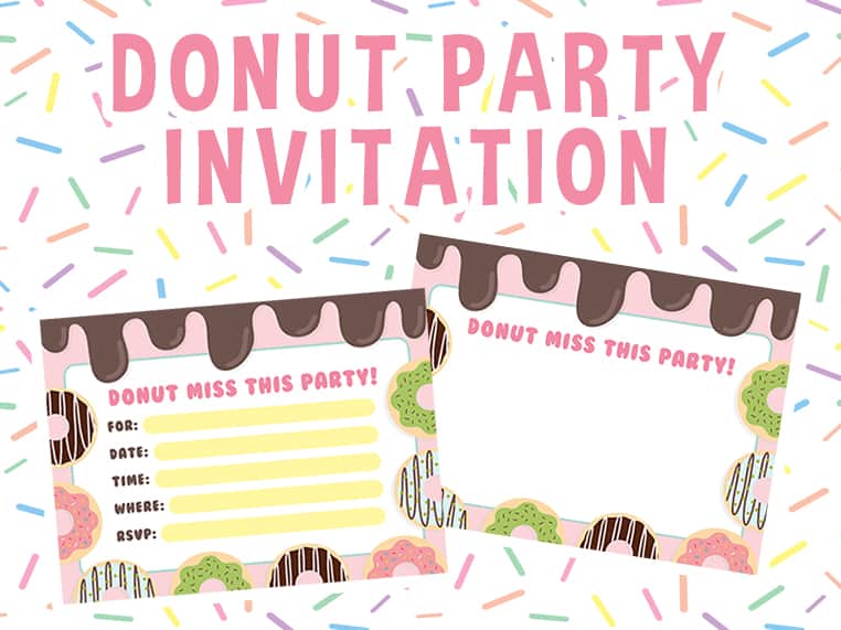 Quick And Easy Donut Birthday Party Ideas - roblox birthday invitation in 2019 birthday invitations