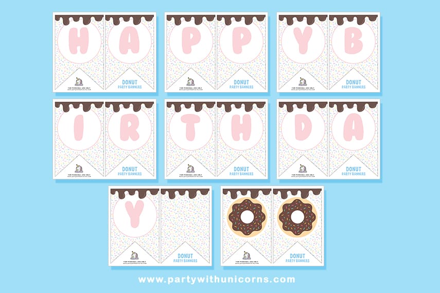 Free Donut Party Banner