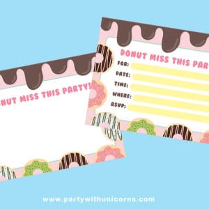 Free Donut Party Invitations