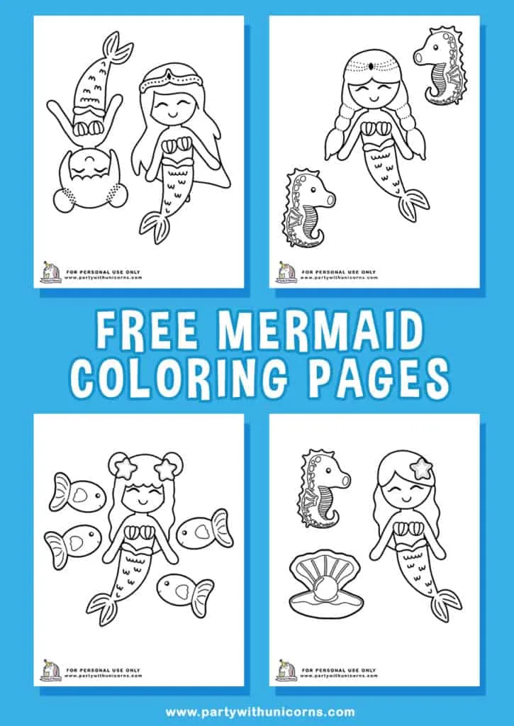 Free Mermaid Coloring Pages
