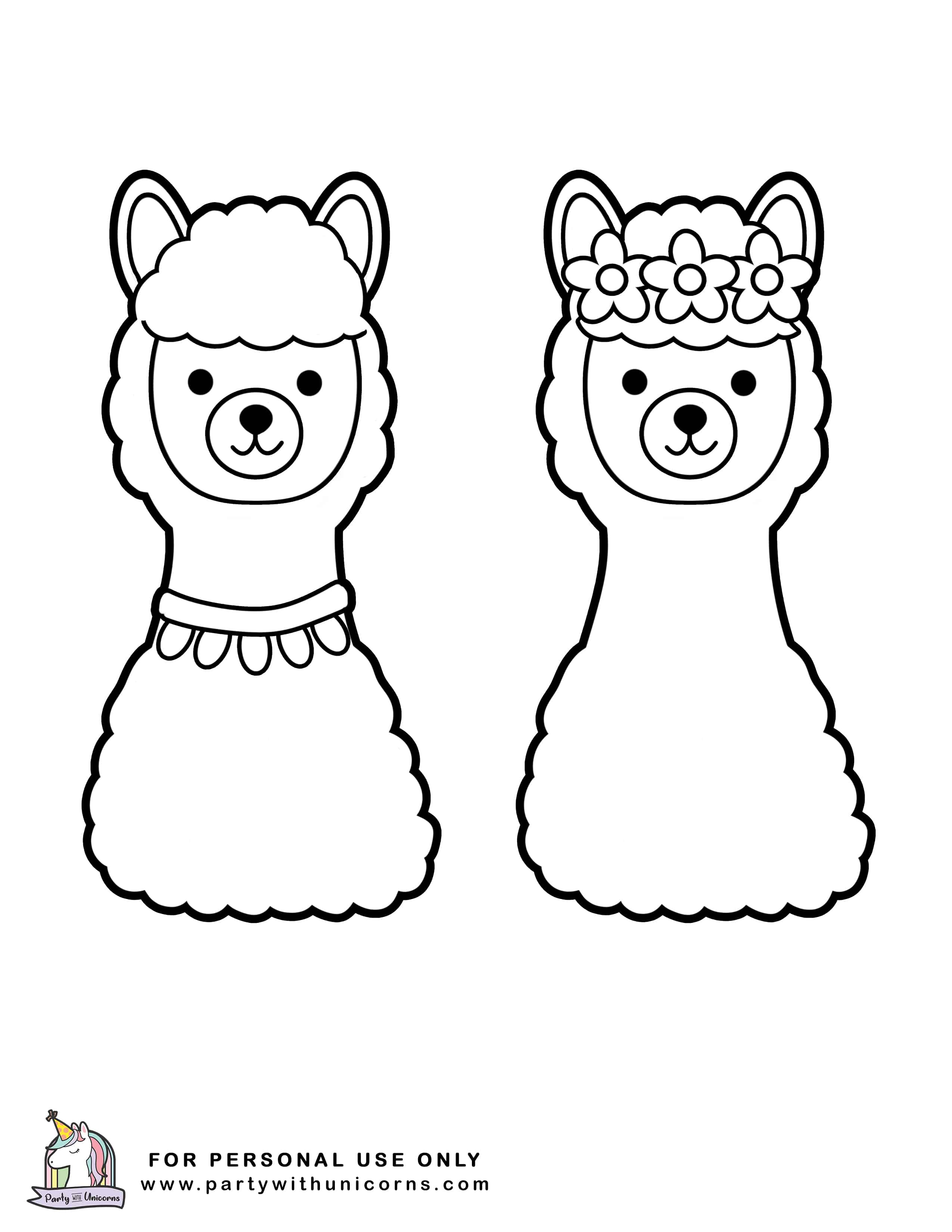 Llama Coloring Pages Free Download