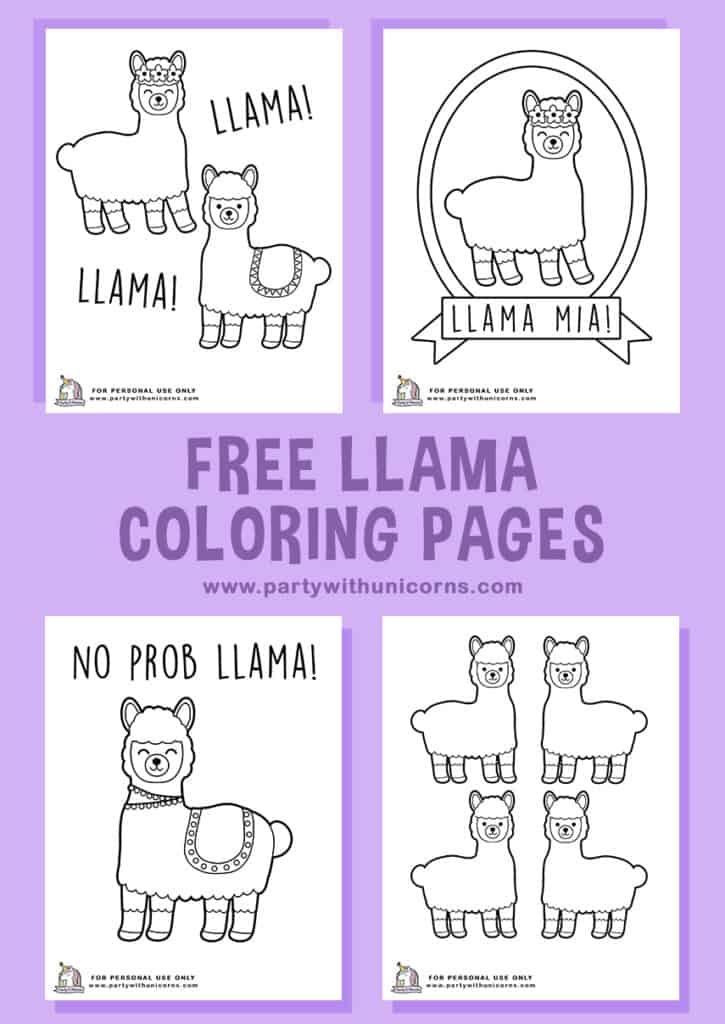 Llama Coloring Pages Free Download